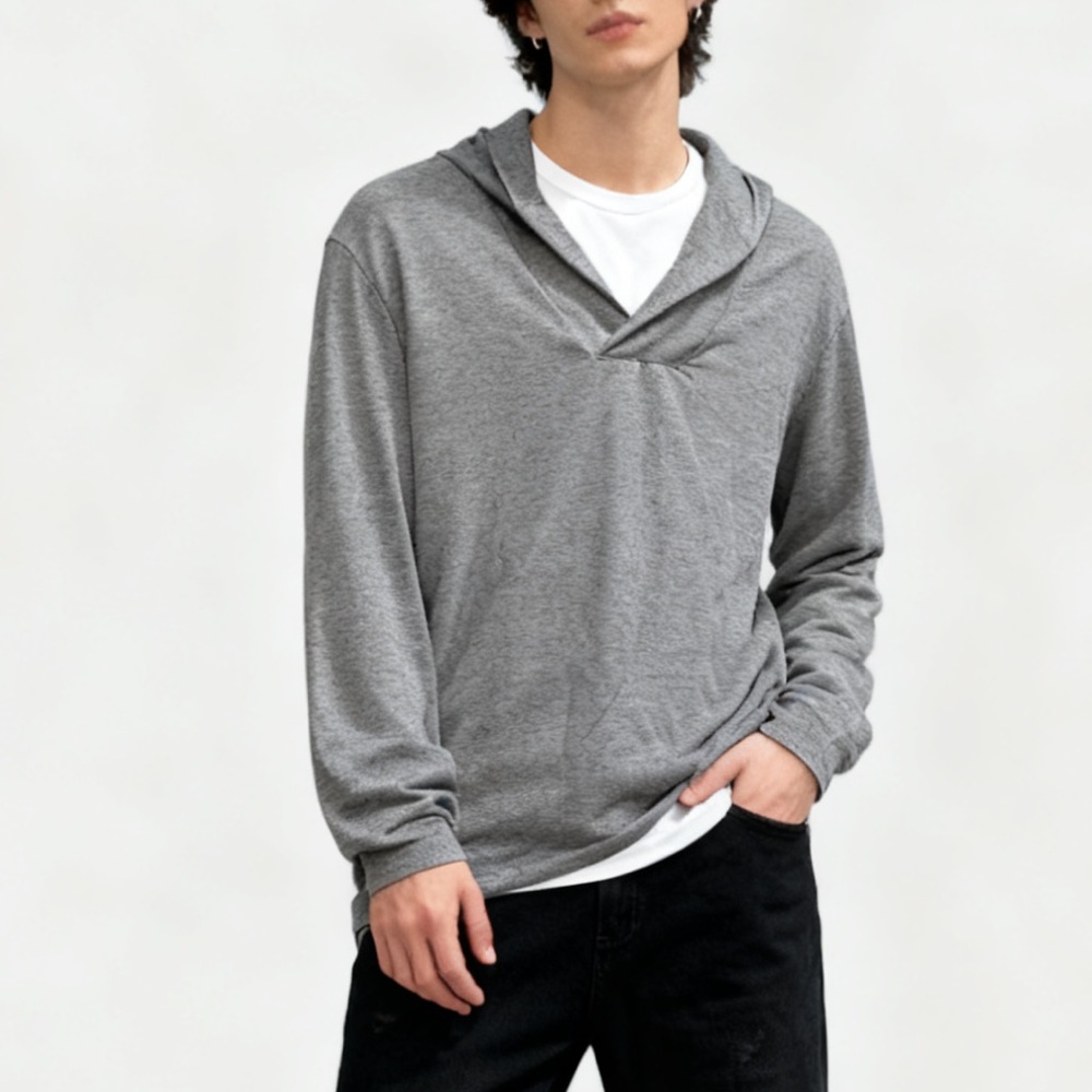 Men's Long Sleeve Shirt - Dark Gray